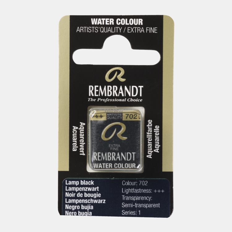 Rembrandt 702 aquarel napje - lampenzwart
