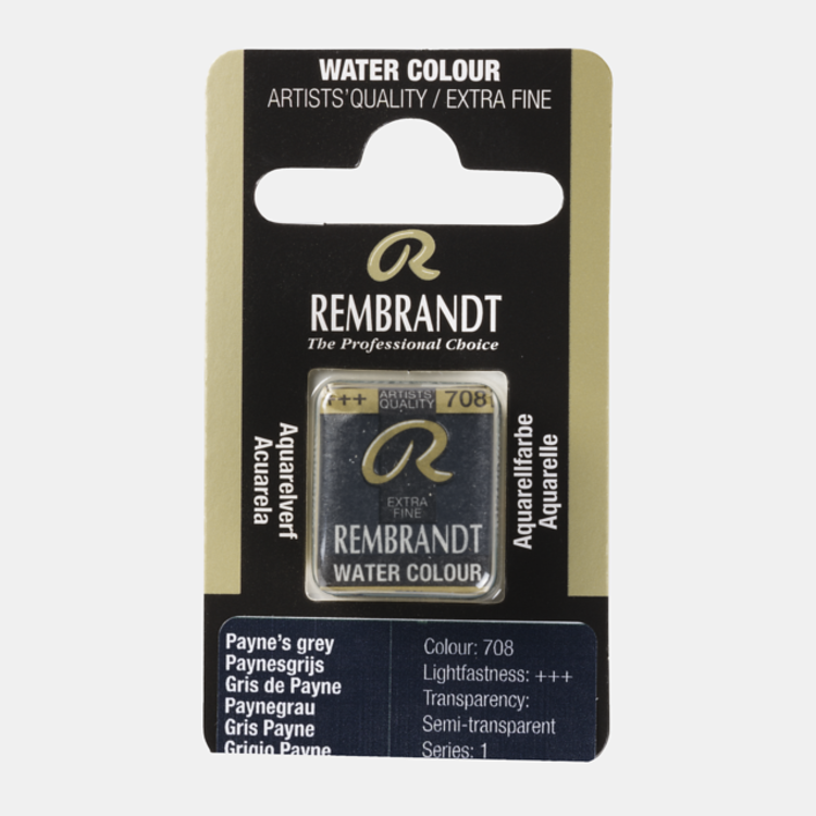Rembrandt 708 aquarel napje - Paynes grijs