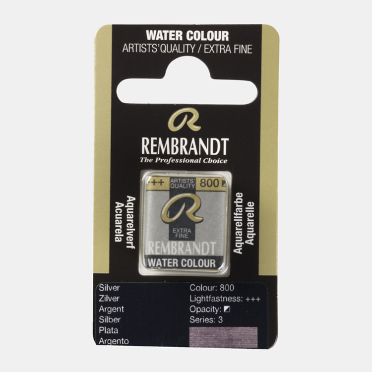 Rembrandt 800 aquarelverf napje zilver