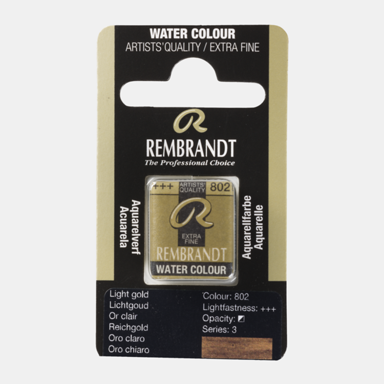 Rembrandt 802 aquarel napje - lichtgoud