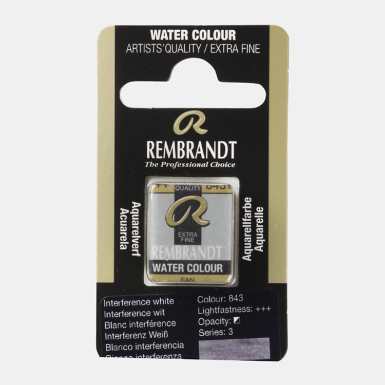 Rembrandt 843 aquarel napje - interference wit