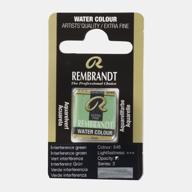 Rembrandt 848 aquarelverf napje interference groen