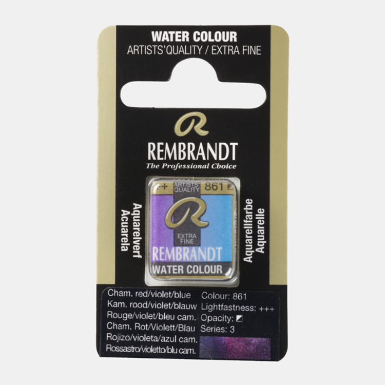 Rembrandt 861 aquarel napje - kameleon rood violet blauw