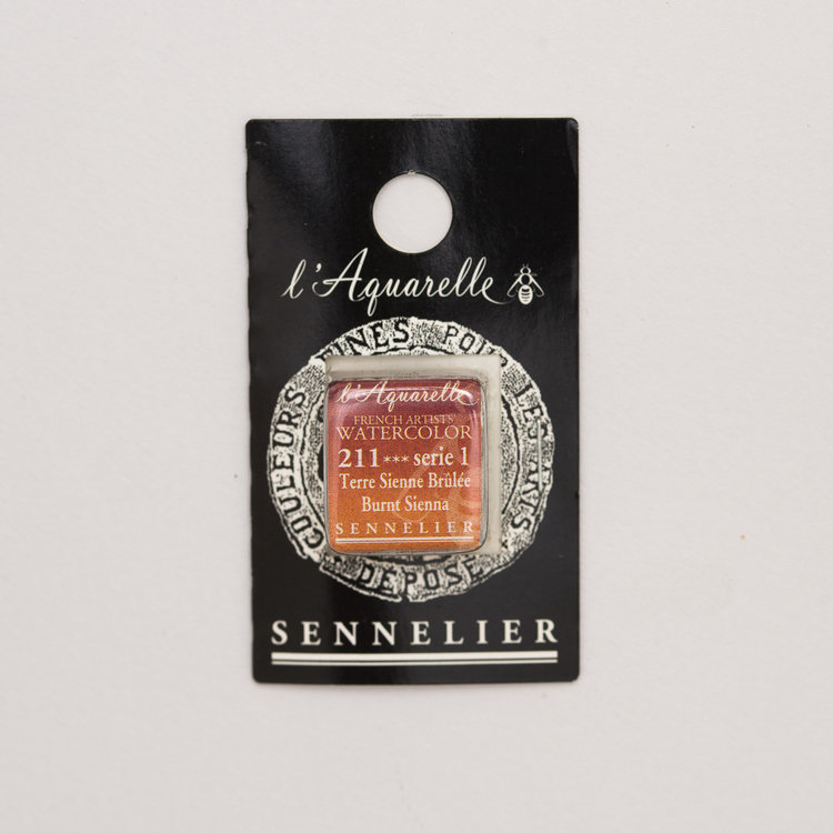 Sennelier 211 aquarelverf napje - sienna gebrand