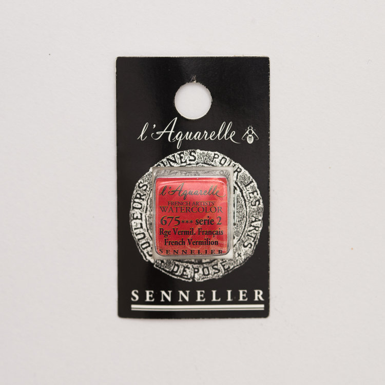 Sennelier 675 aquarelverf napje - vermiljoenrood frans