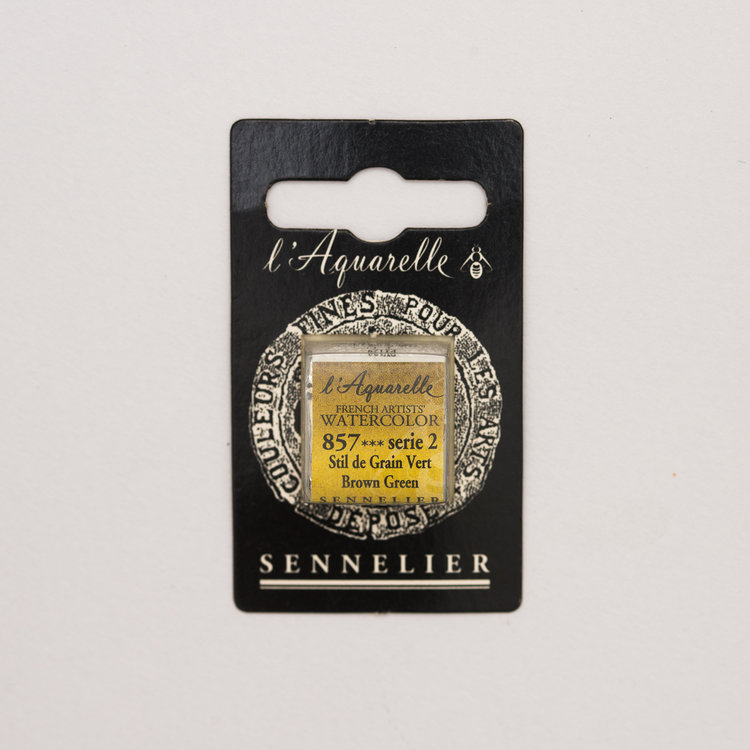 Sennelier 857 l'Aquarelle napje - stil de grain groen (bruingeel)