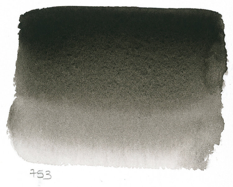 Sennelier 753 l'Aquarelle tube 10ml - lampen zwart