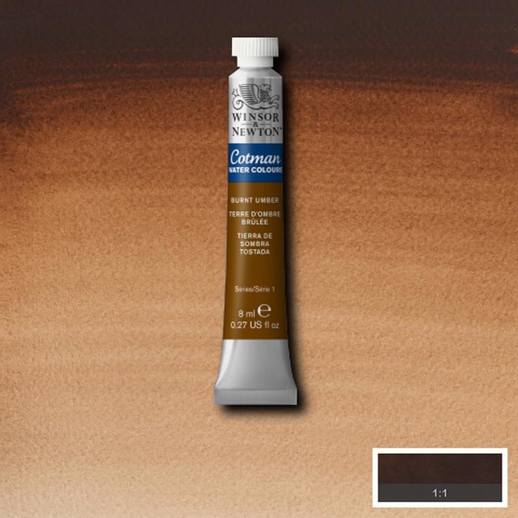Cotman Water Colours 076 aquarelverf tube 8ml - burnt umber