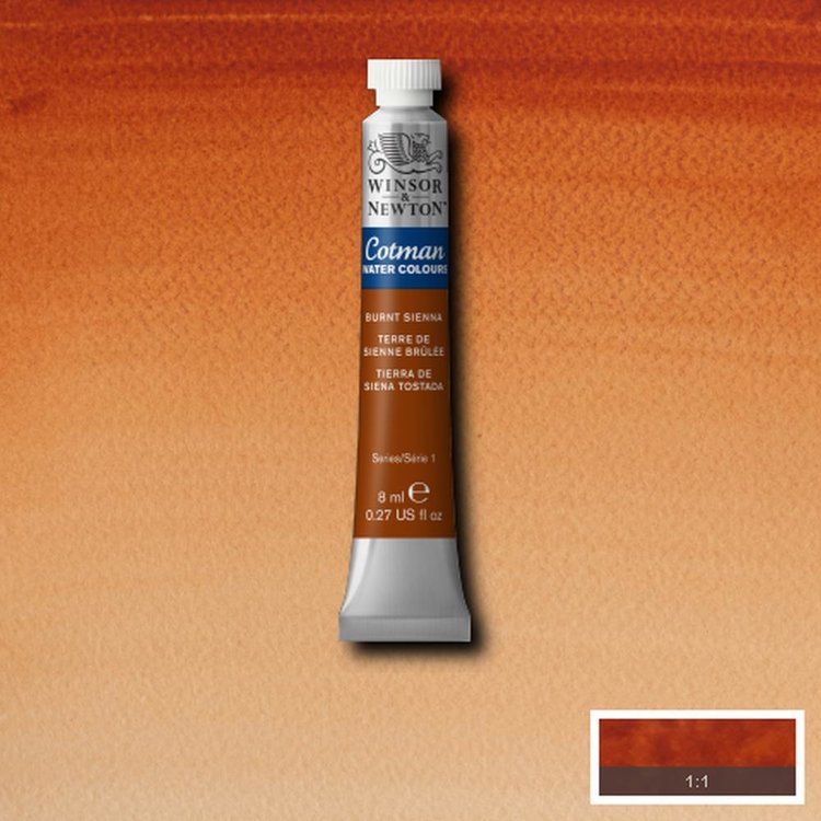 Cotman Water Colours 074 aquarelverf tube 8ml - burnt sienna