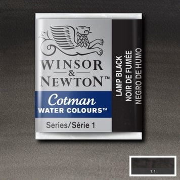 Cotman Water Colours 337 lamp black - napje aquarel
