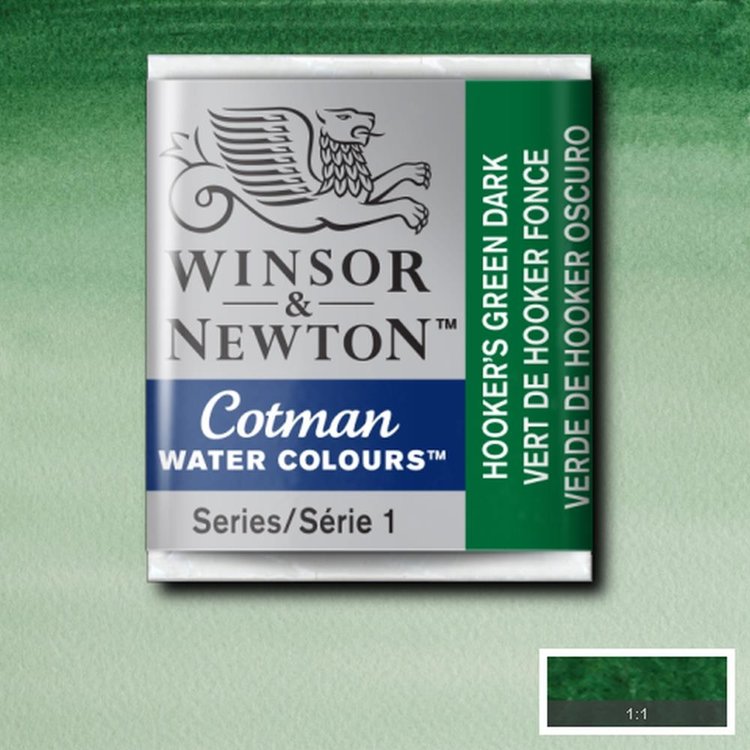 Cotman Water Colours 312 aquarel napje - Hookers green dark