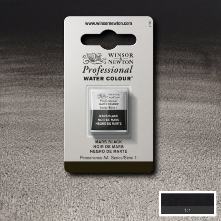 Winsor & Newton 386 PRO aquarelverf napje - mars black