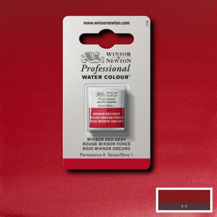 Winsor & Newton 725 aquarel napje - Winsor red deep