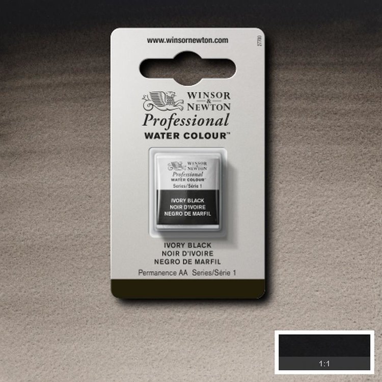 Winsor & Newton 331 PRO aquarelverf napje - ivory black