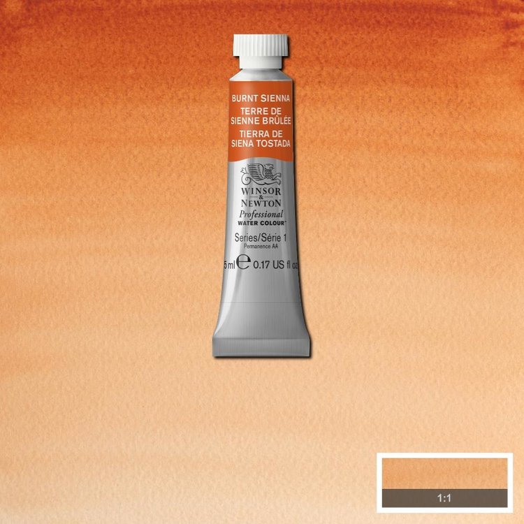 Winsor & Newton 074 PRO aquarelverf tube 5ml - burnt sienna