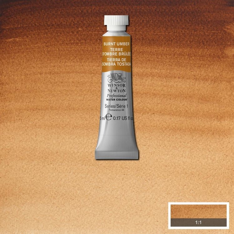 Winsor & Newton 076 PRO aquarelverf tube 5ml - burnt umber