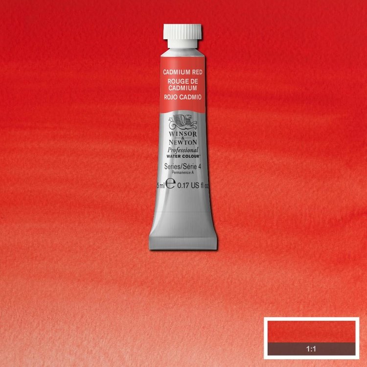 Winsor & Newton 094 PRO aquarelverf tube 5ml - cadmium red