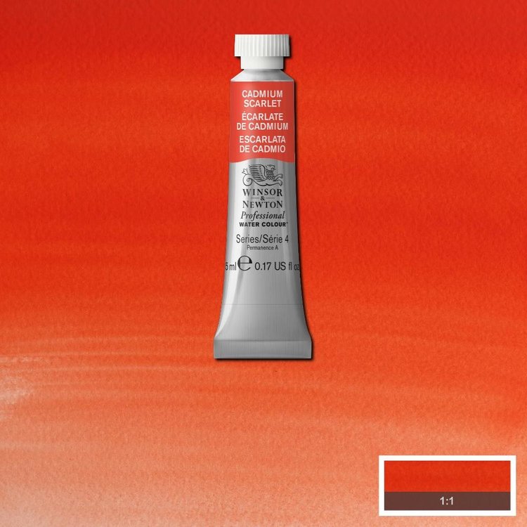 Winsor & Newton 106 PRO aquarelverf tube 5ml - cadmium scarlet