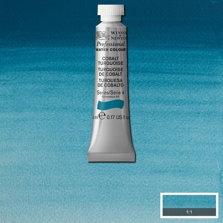 Winsor & Newton 190 PRO aquarelverf tube 5ml - cobalt turquoise