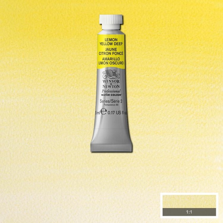 Winsor & Newton 348 PRO aquarelverf tube 5ml - lemonon yellow deep