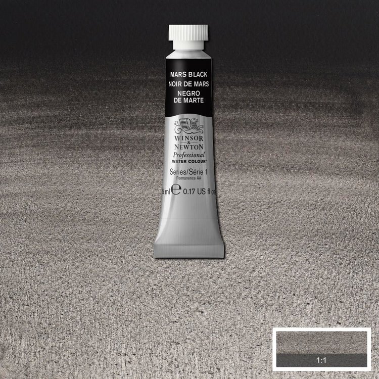 Winsor & Newton 386 aquarelverf tube 5ml - mars black