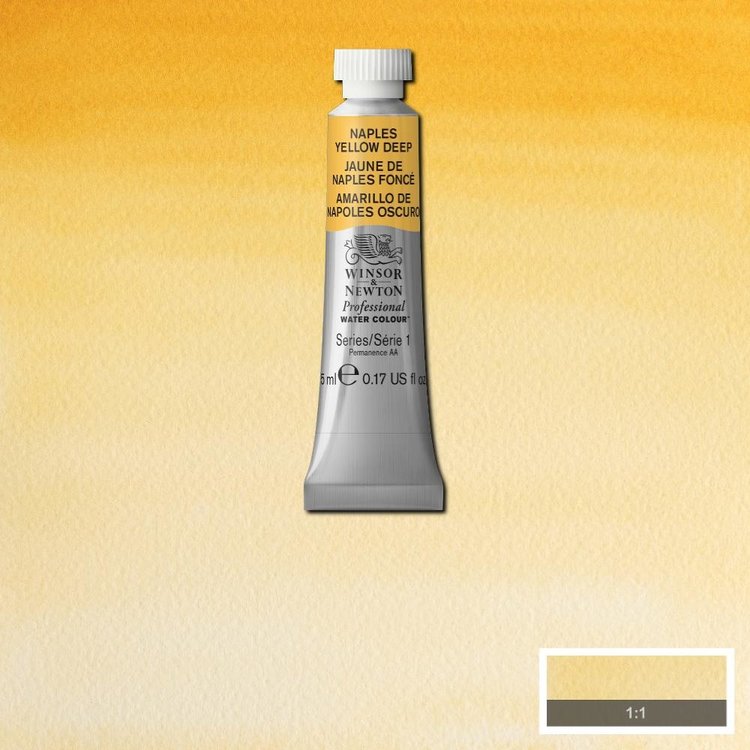 Winsor & Newton 425 aquarelverf tube 5ml - Naples yellow deep