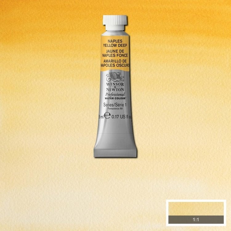 Winsor & Newton 425 PRO aquarelverf tube 5ml - naples yellow deep