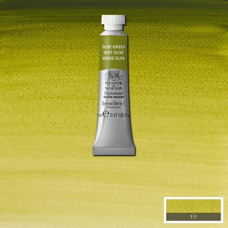 Winsor & Newton 447 PRO aquarelverf tube 5ml - olive green
