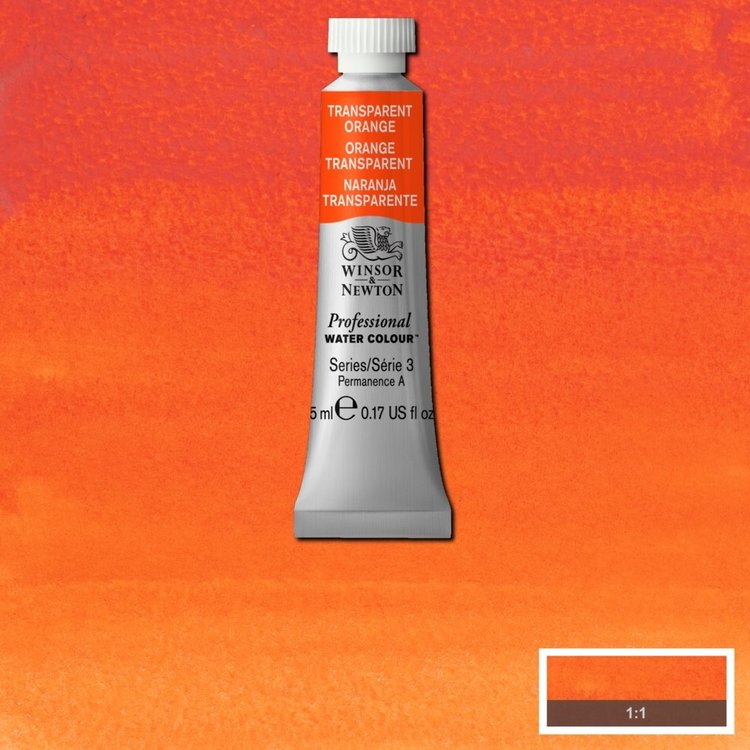 Winsor & Newton 650 PRO aquarelverf tube 5ml - transparent orange