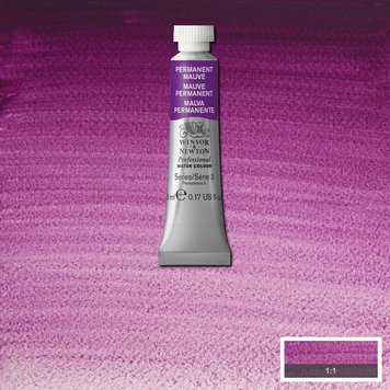 Winsor & Newton 491 PRO aquarelverf tube 5ml - perm mauve