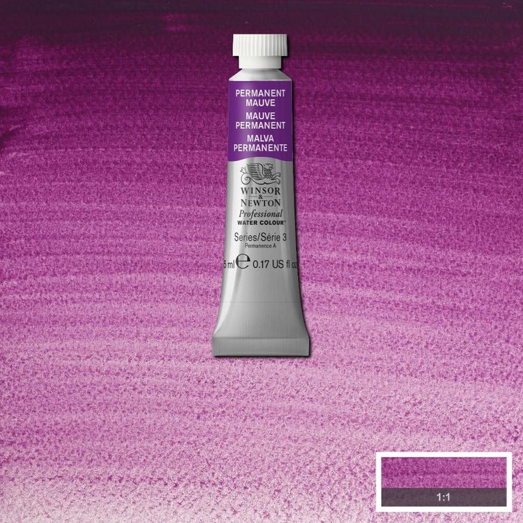 Winsor & Newton 491 aquarelverf tube 5ml - permanent mauve