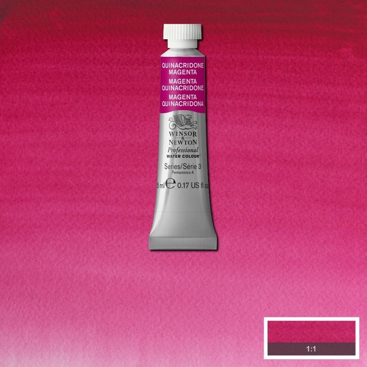 Winsor & Newton 545 PRO aquarelverf tube 5ml - quinacridone magenta