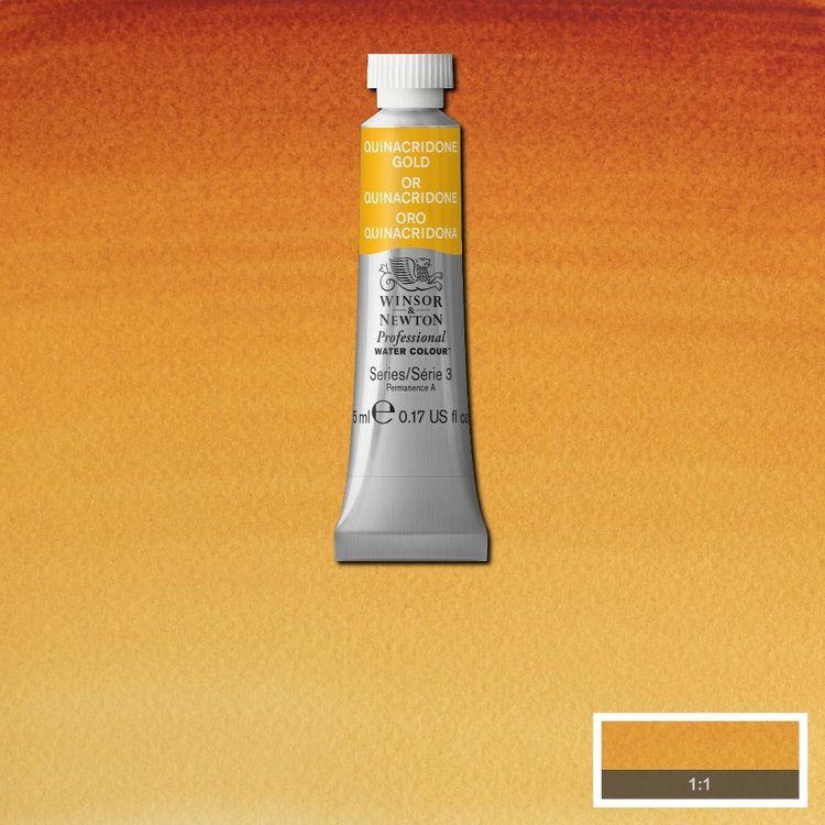 Winsor & Newton 547 PRO aquarelverf tube 5ml - quinacridone gold