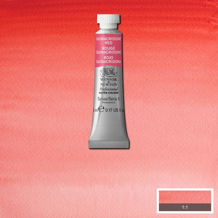 Winsor & Newton 548 PRO aquarelverf tube 5ml - quinacridone red
