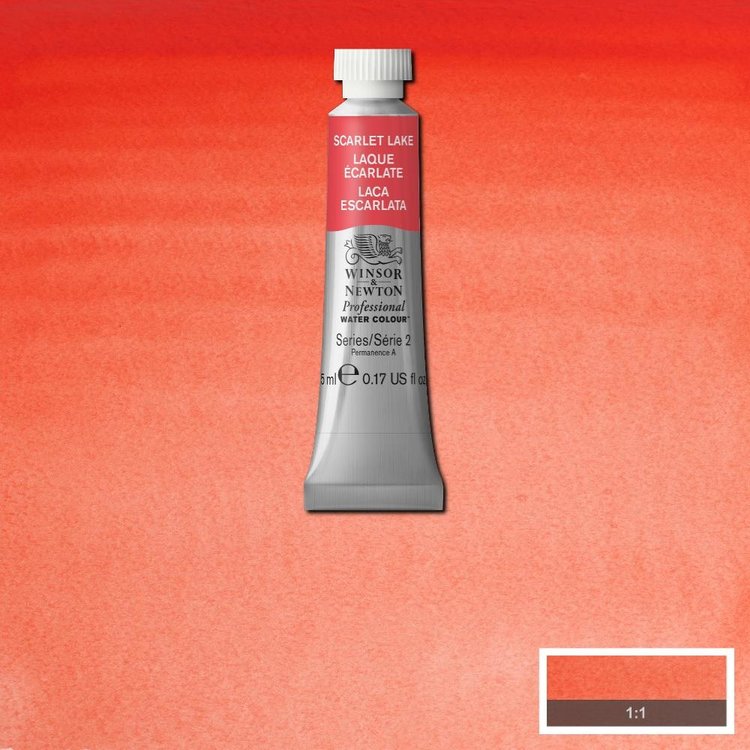 Winsor & Newton 603 PRO aquarelverf tube 5ml - scarlet lake