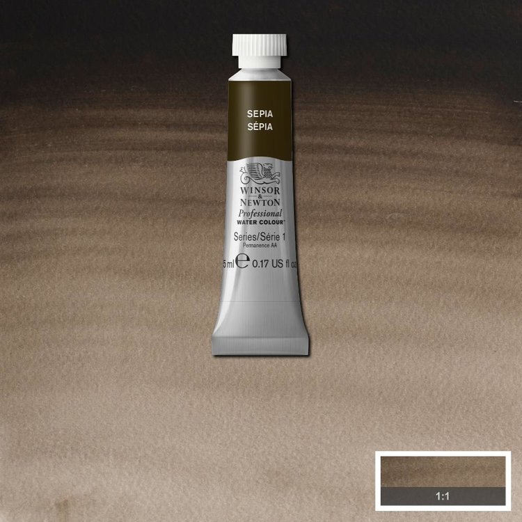 Winsor & Newton 609 aquarelverf tube 5ml - sepia