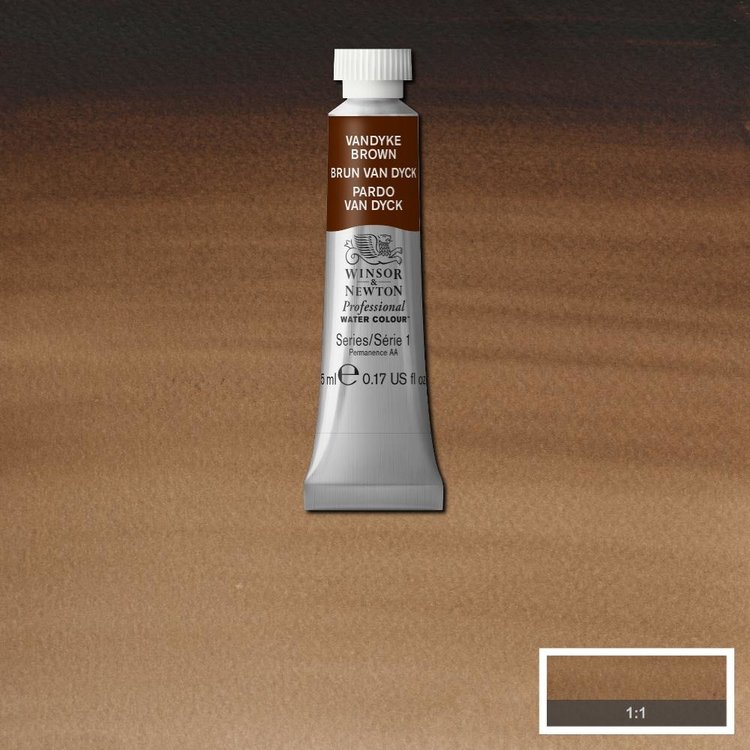 Winsor & Newton 676 aquarelverf tube 5ml - vanDyke brown