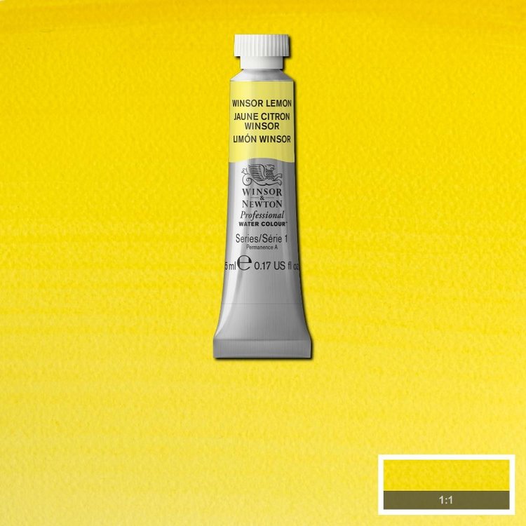 Winsor & Newton 722 aquarelverf tube 5ml - Winsor lemon
