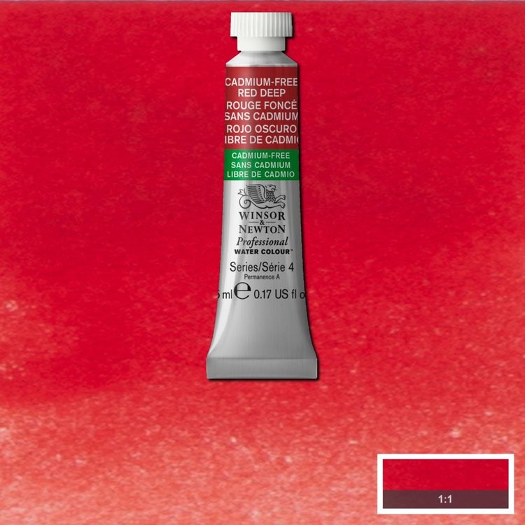 Winsor & Newton 895 aquarelverf tube 5ml - cadmium-free red deep