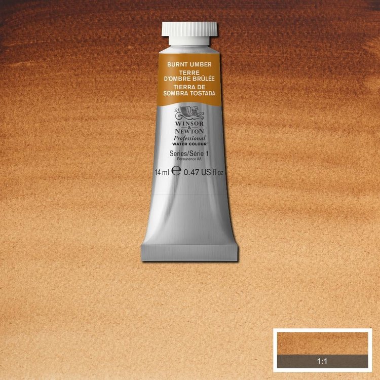 Winsor & Newton 067 PRO aquarelverf tube 14ml - burnt umber
