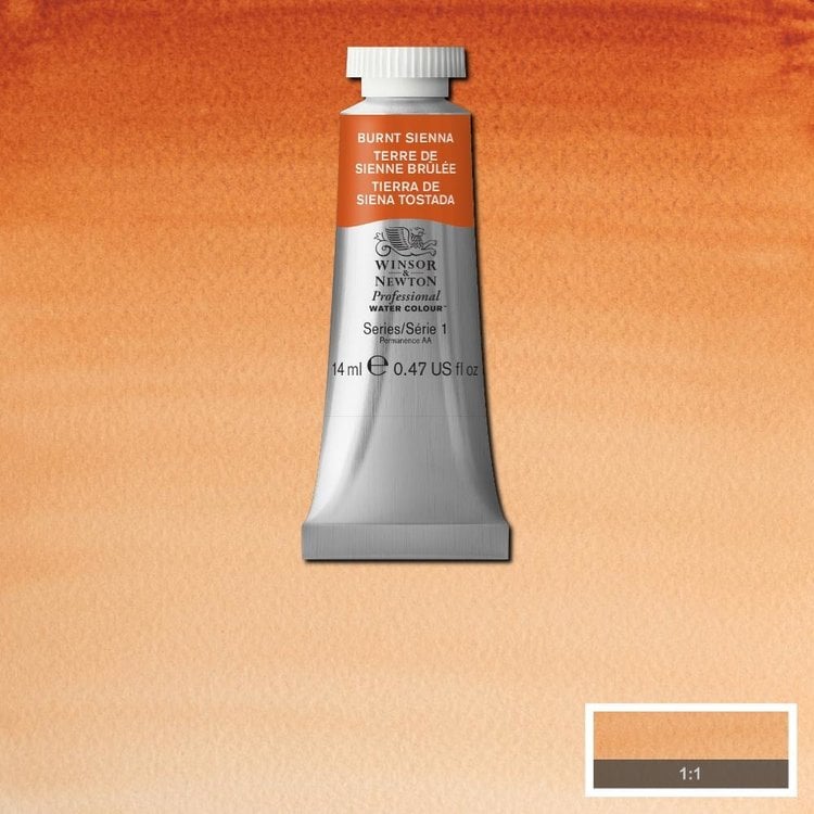 Winsor & Newton 074 PRO aquarelverf tube 14ml - burnt sienna