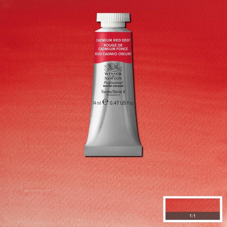 Winsor & Newton 097 PRO aquarelverf tube 14ml - cadmium red deep