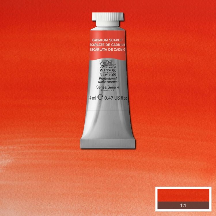 Winsor & Newton 106 PRO aquarelverf tube 14ml - cadmium scarlet