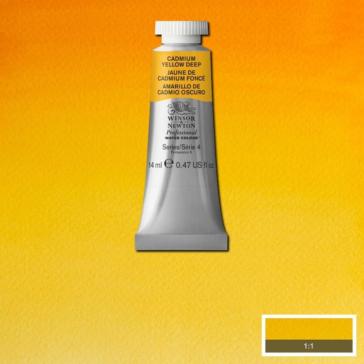 Winsor & Newton 111 PRO aquarelverf tube 14ml - cadmium yellow deep