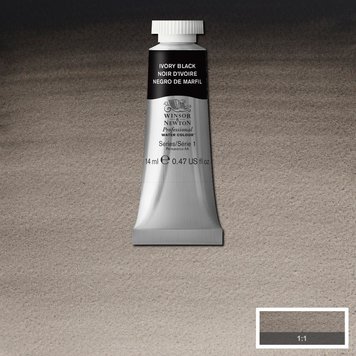 Winsor & Newton 331 PRO aquarelverf tube 14ml - ivory black