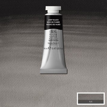 Winsor & Newton 337 PRO aquarelverf tube 14ml - lamp black