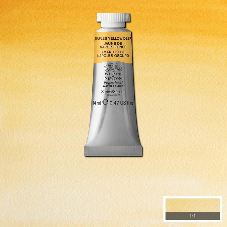 Winsor & Newton 425 PRO aquarelverf tube 14ml - naples yellow deep