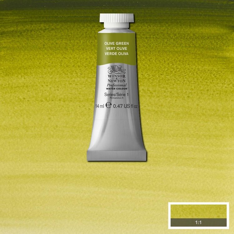 Winsor & Newton 447 PRO aquarelverf tube 14ml - olive green