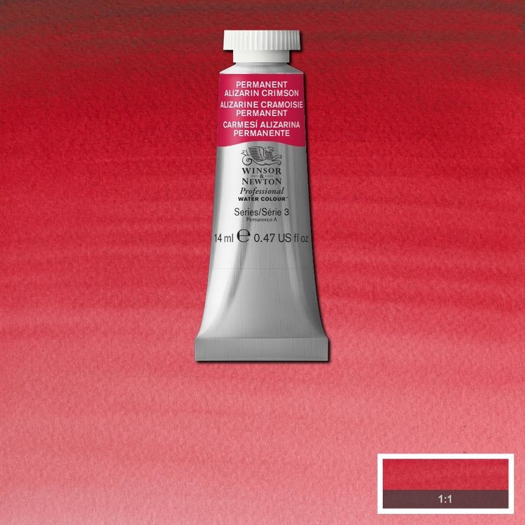 Winsor & Newton 466 PRO aquarelverf tube 14ml - permanent alizarin crimson