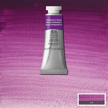 Winsor & Newton 491 PRO aquarelverf tube 14ml - permanent mauve